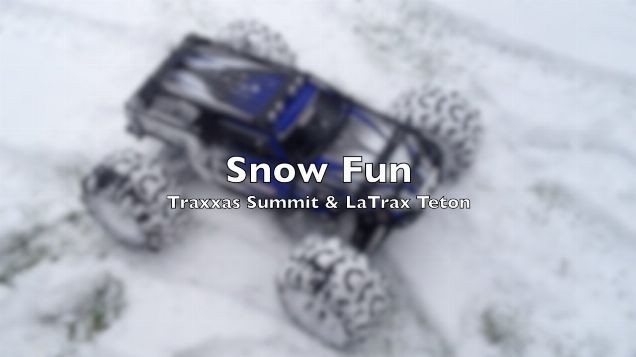 Traxxas Summit & LaTrax Teton - Snow fun