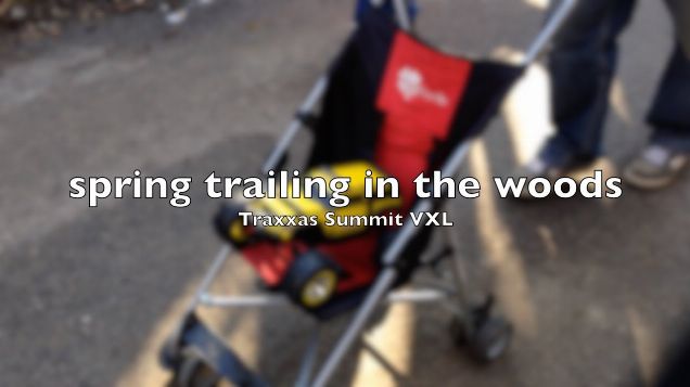 Traxxas Summit VXL - spring trailing in the woods