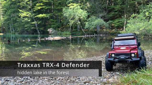 hidden lake in the forest - Traxxas TRX-4 Defender #trx4defender #trx4 #traxxas