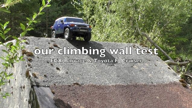 ECX Barrage & Toyota FJ Cruiser - our climbing wall test