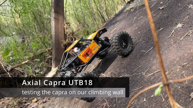 testing the capra on our climbing wall - Axial Capra UTB18