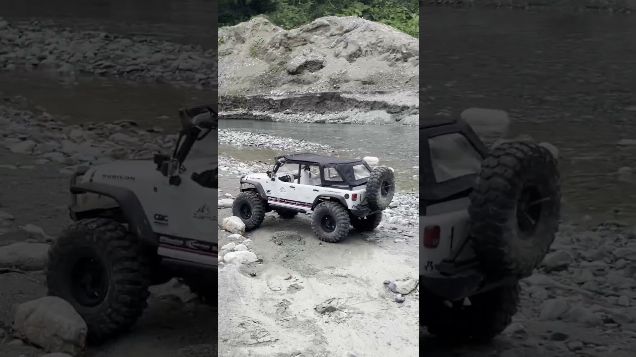 creek bed crawling2 - Axial SCX10 Jeep Wrangler #axialcrawler #axialscx10 #jeeprubicon