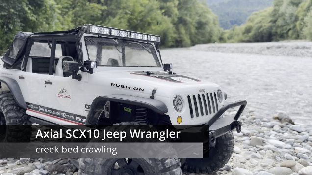 creek bed crawling - Axial SCX10 Jeep Wrangler #axial #axialcrawler #scx10