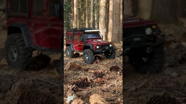 mixed terrain: pine cone - Traxxas TRX-4 Defender #traxxas #trx4defender #rcoffoad