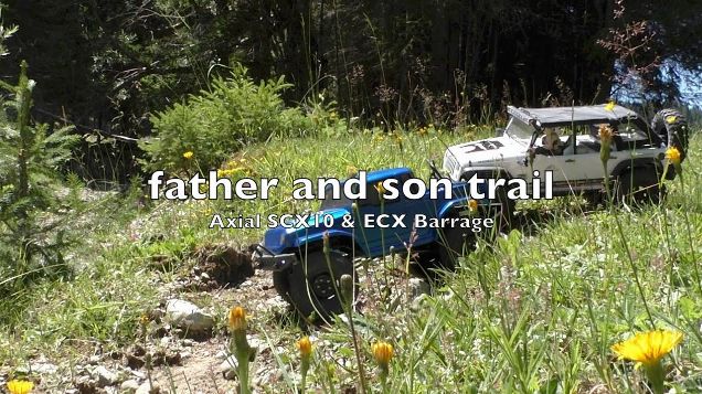 Axial SCX10 & ECX Barrage - father and son trail