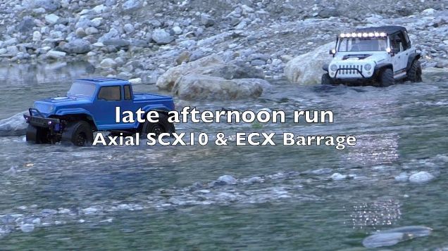 Axial SCX10 & ECX Barrage - late afternoon run