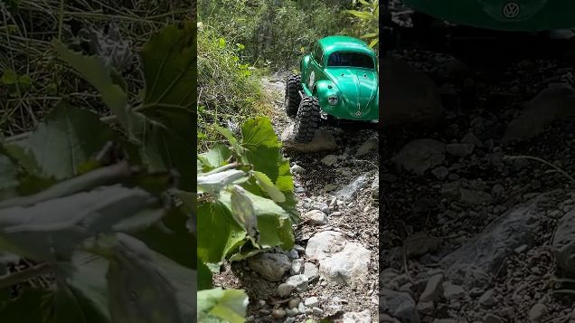 first trail with the new body!! - Axial SCX10 #axialscx10 #bajabug #custommade