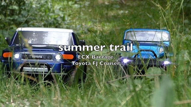 ECX Barrage & Toyota FJ Cruiser - Summer trail
