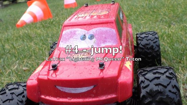 LaTrax "Lightning McQueen" Teton - #4 jump!