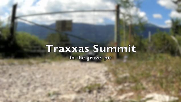 Traxxas Summit trailing in the gravel pit