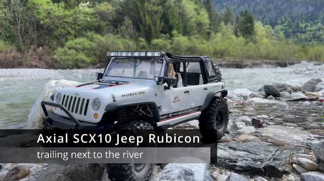 trailing next to the river - Axial SCX10 Jeep Rubicon